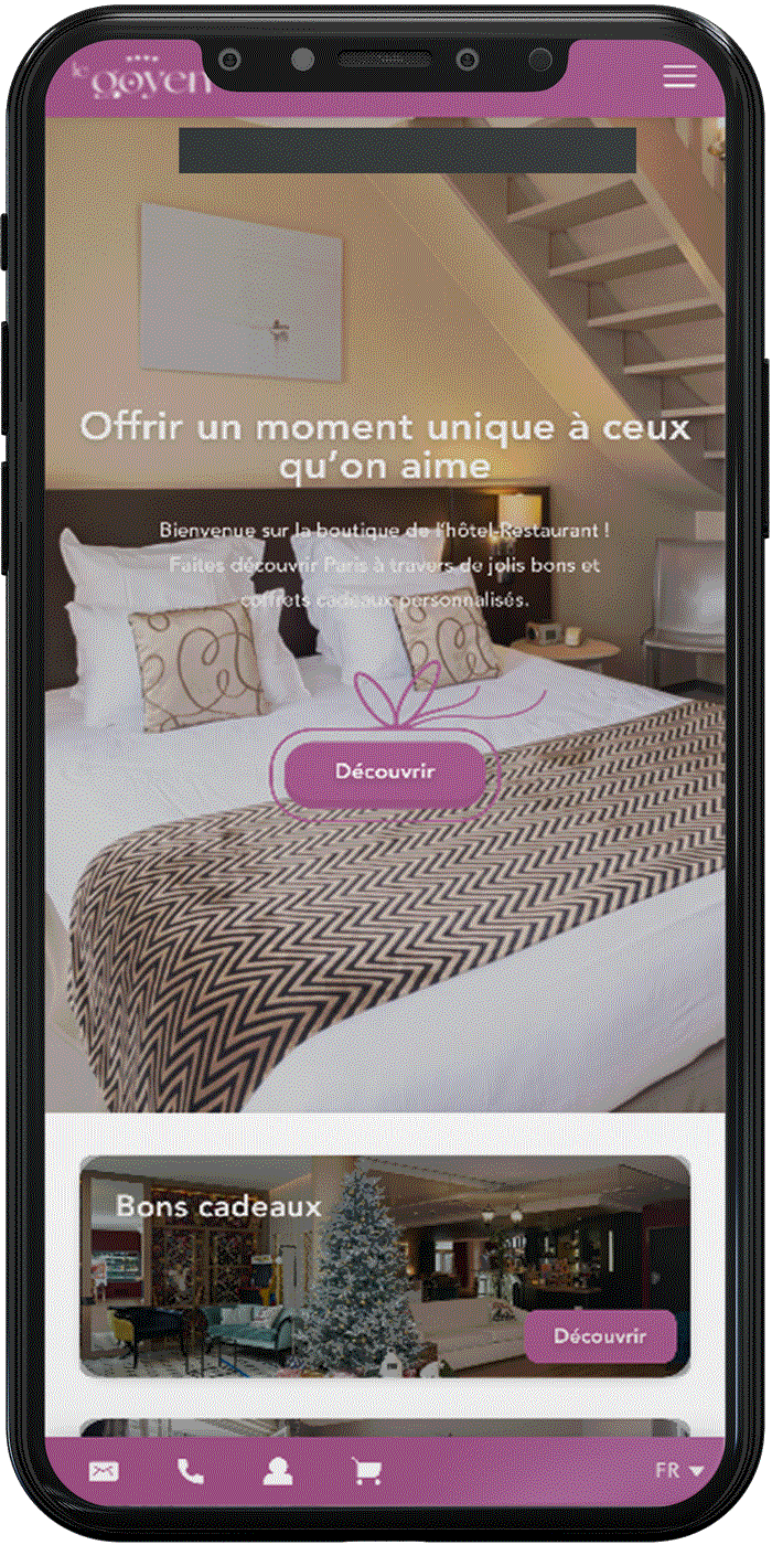Hôtel-Restaurant Le Goyen - Mockup iphone